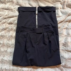 High waisted black trousers